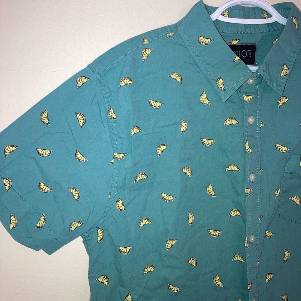 Valor Blue Lemon Button Up Shirt